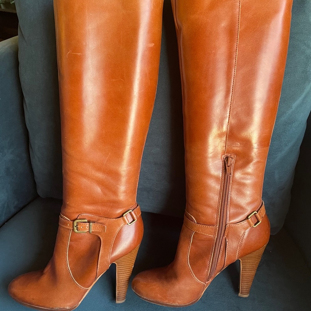 Knee high leather boots